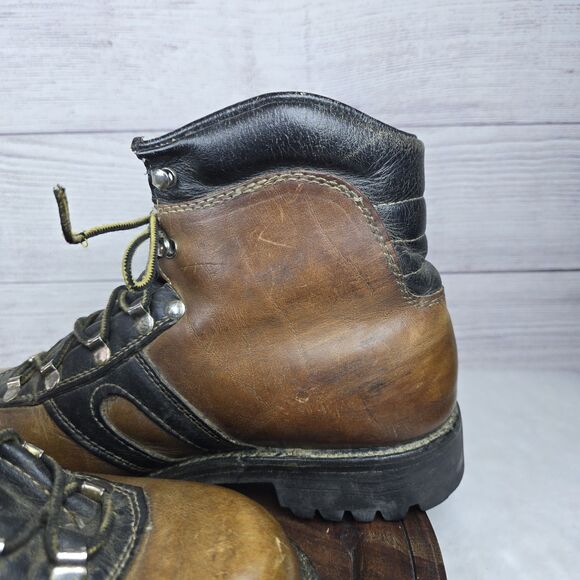 Vintage LL Bean Freeport Maine USA 50s 60s Leather Lace Hiking Combat Boots 7.5C main image 10